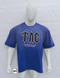 Bordado de apliques personalizado de alta calidad 100% algodón moda callejera bordado de letras de gran tamaño camisetas Vintage para hombres - Product Image 5