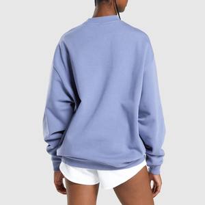 Sudadera de mujer de Color sólido con estampado personalizado al por mayor de alta calidad, jersey de moda de gran tamaño, sudadera transpirable para mujer 2026 - Product Image 3