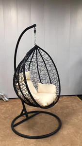Prezzo di fabbrica struttura in acciaio di buona qualità esterno colorato <span class=keywords><strong>a</strong></span> forma di uovo <span class=keywords><strong>gabbia</strong></span> in rattan sedia sospesa <span class=keywords><strong>altalena</strong></span> - Product Image 4