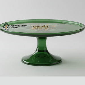 Support à gâteau en résine de qualité supérieure, support rond pour présentation de desserts, piédestal moderne, plateau de service pour la vente en gros - Product Image 6