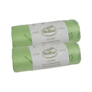 35/40 Litre x 50 Compostable <b>Bags</b> - Biobag Kitchen Food Waste <b>Compost</b> Liners 35/40L - EN 13432 Biobags Bin <b>Bags</b> with Composting - Product Image 1