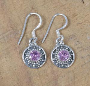 Women's Trending Design 925 Solid Sterling <b>Silver</b> Dangle <b>Earrings</b> Gold Plated Amethyst Gemstone for <b>Weddings</b> - Product Image 2