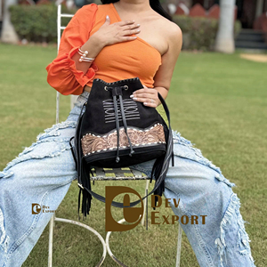 Nouveau concepteur en cuir suédé Style occidental Botte Stich Handtooled Offre Spéciale Fringe Bag Zipper Eco-Friendly for Bohemian Women - Product Image 1