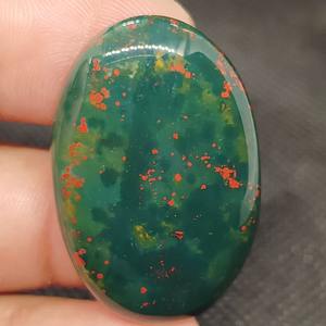 Piedra preciosa de cabujón de jaspe de sangre Natural de alta calidad (verde y rojo) 5-8mm para coleccionistas diseñadores de joyas y entusiastas del cristal - Product Image 1