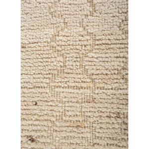 Alfombra de lana de color marfil sólido Manifest, alfombra de yute anudada a mano para sala de estar, pasillo rectangular, 10 mm de grosor, para adolescentes - Product Image 3