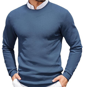 Para el invierno suéter de punto fino estilo 100% algodón orgánico OEM logotipo frontal personalizado moda pulóver prendas de punto fábrica al por mayor - Product Image 4