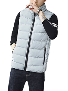 Customizable Men's Winter Puffer <b>Vest</b> with Reversible Zipper Breathable Casual Outerwear Low MOQ <b>Heated</b> <b>Heated</b> Waistcoat - Product Image 5