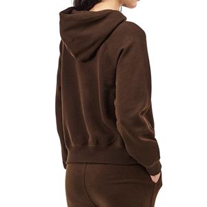 Sweat-shirt à capuche pour femme, surdimensionné, en coton épais, en molleton, avec logo personnalisé, badge, pull-over, épais, uni, ample, ample, style baggy - Product Image 5