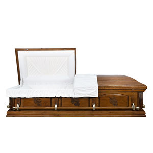 CKT2003 ataúdes de madera dura maciza de estilo norteamericano de alta calidad y urnas funerarias con acabado de alto brillo-DSP al por mayor - Product Image 3