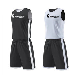 Conjuntos de camiseta de baloncesto de doble cara para hombre, ropa deportiva transpirable, trajes de entrenamiento, kits de uniformes de baloncesto de talla grande - Product Image 2