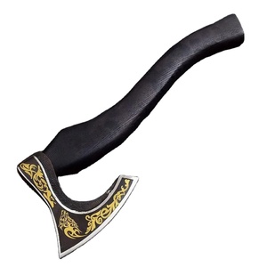 Jexmoo Custom 18" Carbon Steel Tomahawks Rosewood <b>Handle</b> with Leather Sheath Perfect Gift Outdoor Father's Day - Product Image 1