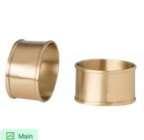 Ronds de serviette en or classiques Design rond élégant Finition en métal poli Support durable parfait pour les mariages, les fêtes à manger - Product Image 2