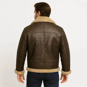 Veste d'hiver en cuir de mouton confortable, légère et écologique, durable, intérieur chaud, logo frontal, options personnalisables - Product Image 4