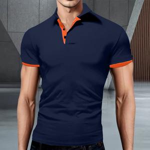 Polo de diseño éxito de ventas logotipo personalizado poliéster color sólido uniforme Polo de golf para hombre - Product Image 4
