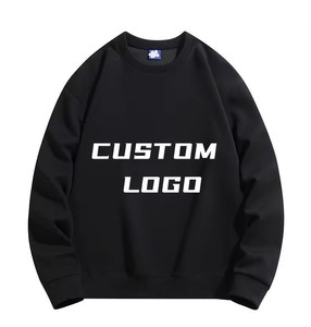 Sweatshirts unisexes en éponge française 100% coton de haute qualité sweatshirts vierges surdimensionnés à col rond personnalisés - Product Image 5