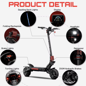 Raptor <span class=keywords><strong>2</strong></span> Performance Beast - Doppia Alimentazione 60V, Autonomia 100KM, Sospensioni Complete, Impermeabile IP66, Pneumatici Fuoristrada da 11 Pollici - Product Image 3