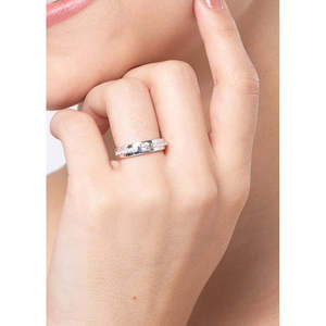 Anillos de Plata de Ley 925 de Primera Calidad para Mujer, con Zirconia y Oro de 18K, Clásicos, Religiosos, para Compromiso y Boda - Product Image 4