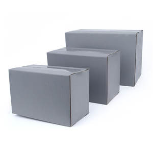5 uds/10 uds/caja de regalo gris papel corrugado de tres capas embalaje transporte almacenamiento cartón tamaño personalizado y logotipo impreso - Product Image 5