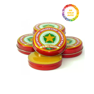 Vintage Golden Star Scent Balm 4G Tamaño de bolsillo Lata aromática con fragancia natural de Vietnam - Product Image 6