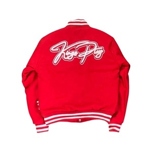 Veste letterman de baseball scolaire bon marché personnalisée veste universitaire pour homme vente en gros de veste de baseball en cuir avec logo brodé personnalisé - Product Image 4