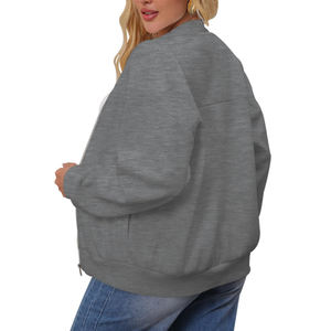 Chaqueta Bomber de Moda Urbana para Mujer, Invierno, Lisa, Delgada, con Cierre, Chaquetas Bomber para Mujer - Product Image 2