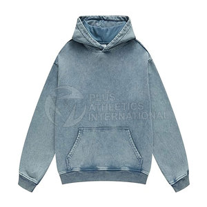 เสื้อฮู้ดผู้ชายซักกรดเสื้อฮู้ดแขนยาวผ้าฝ้ายผสมมีฮู้ดสำหรับสตรีทแวร์ - Product Image 5