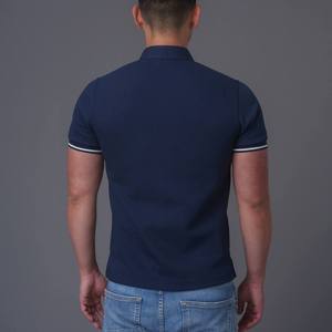 Nouveau polo à col montant pour hommes 100% coton personnalisé conception en gros brodé Logo à manches courtes homme t-shirt polo - Product Image 3