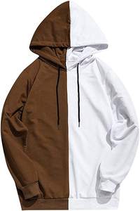 <b>Mens</b> Fleece Pullover Color Block Lined <b>Hoodie</b> - Product Image 2