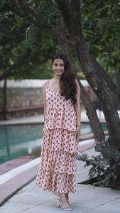 Maxi vestido de algodón para mujer Floral fruncido de longitud completa Regular Fit Modest Sweet Cute Vintage para primavera Vintage Floral vestido cansado - Product Image 4