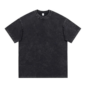 T-shirts en coton délavé à l'acide en gros 2026, surdimensionnés, vierges, logo imprimé personnalisé, 200 GSM, épaules tombantes, col rond - Product Image 3