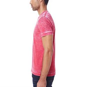 T-shirts pour hommes grande taille vintage en coton/bambou respirant, lavage à l'acide, logo brodé, imprimé, style urbain, fabrication sur mesure - Product Image 4