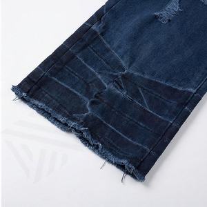 กางเกงยีนส์ทรงตรงขาบานเล็กน้อย สไตล์วินเทจ ลวดลายคลื่นน้ำ ลุคเท่ๆ สำหรับผู้ชาย แฟชั่นสตรีท - Product Image 6