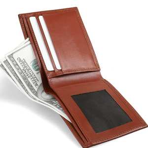 Best Selling Wholesale <b>Waterproof</b> Leather <b>Wallet</b> Vintage Short Style with Open Closure and Embroidery Decoration Low MOQ - Product Image 2