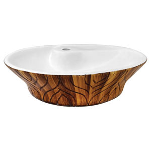 Fregadero de encimera de varios estilos de diseño moderno Lavabo de Arte de cerámica Lavabo redondo para hotel - Product Image 6