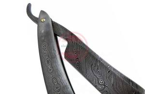 Maquinilla de afeitar plegable personalizada hecha a mano de acero de Damasco - Product Image 5