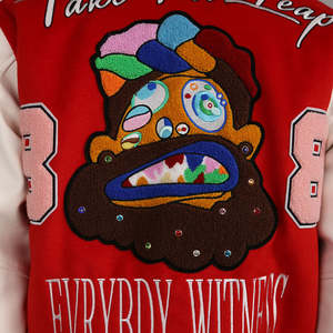 Vestes d'hiver pour hommes en laine, style cool tendance, patchs, streetwear personnalisé, broderie chenille, veste universitaire - Product Image 3