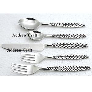 Ensemble de couverts de coutellerie d'hôtel et de maison personnalisé le plus populaire ensemble de vaisselle de fête de mariage ensemble de couverts de décoration de table au prix d'usine - Product Image 4