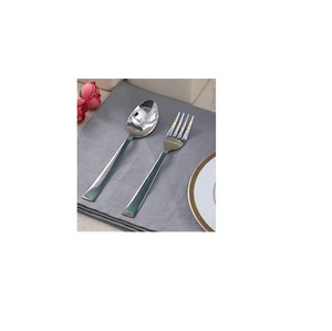 Juego de cubiertos de lujo para uso en el hogar, vajilla de acero inoxidable con acabado de aluminio y Metal, artículos de tamaño personalizado, gran oferta - Product Image 2