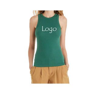 Débardeurs de gym 65% coton 35% polyester personnalisés pour femmes séchage rapide ajustés sérigraphie personnalisée vêtements d'entraînement de yoga pour femmes - Product Image 1