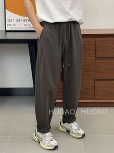 Pantaloni da uomo traspiranti da Joggers da uomo in vita elasticizzata Casual stile lavato ricamato leggero pantaloni oversize - Product Image 4