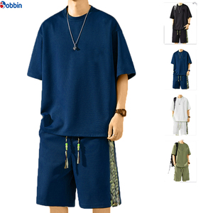 Nuevo Conjunto Deportivo Corto para Hombre, Tallas Grandes, Personalizable, Cómodo y Transpirable, Unisex, con Logotipo Personalizado, Pantalones Cortos de Algodón - Product Image 5