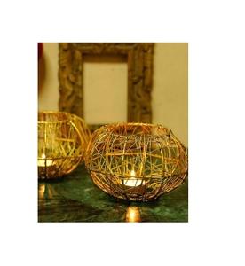 Bougeoir en métal indien Ramzan de luxe fait à la main or décoratif élégant pour Noël bougeoir en gros - Product Image 3