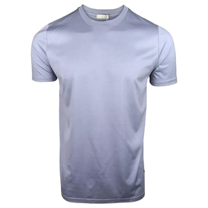 Camiseta de algodón mercerizado reflectante con cuello redondo y manga corta para hombre de alta calidad con personalización de fábrica - Product Image 3