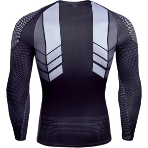 Men Long Sleeve Mma <b>Compression</b> <b>Shirt</b> Rashguards Rash Guard for Bjj Rash Guard Mma - Product Image 6