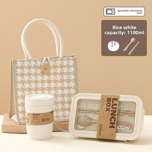 กล่องเบนโตะสำหรับผู้ใหญ่, กล่องเตรียมอาหาร, กล่องใส่อาหารพร้อมอุปกรณ์, ป้องกันการรั่วซึม, ใช้กับไมโครเวฟและเครื่องล้างจานได้ - Product Image 6