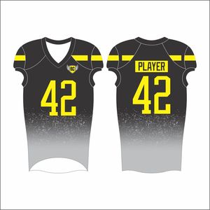 2025 recién llegados camisetas de fútbol americano hechas a medida con nombre de jugador de sarga de aparejos y numeración uniforme de fútbol americano - Product Image 3