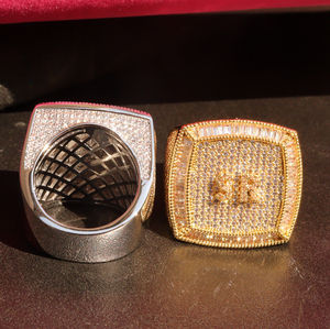 Anillo de Hip Hop de Plata 925 Chapado en Oro Amarillo con Diseño Personalizado para Hombre y Mujer, Anillo de Compromiso y Boda con Moissanita Certificada por GRA - Product Image 6