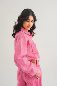 Veste en jean imperméable lavée pour femmes la plus vendue veste en jean de couleur unie de haute qualité la plus récente conception avec service OEM - Product Image 5
