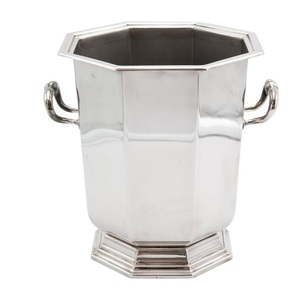 Cuenco de hielo grande de champán con logotipo personalizado de diseño americano martillado, barra de acero inoxidable, Enfriador de botellas de vino y cerveza, cubo de hielo para fiestas - Product Image 4