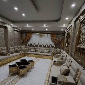 Conjunto de Sala de Estar Tradicional Árabe Majlis |   Tela Plegable Extensible Modular |   Personalizable |   Envío Gratuito a Todo el Mundo - Product Image 1